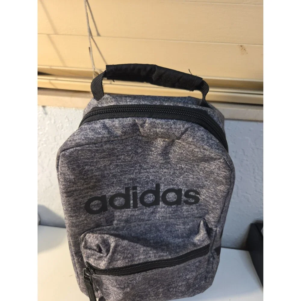 adidas Santiago Insulated Lunch Bag - Jersey Onix Grey/Black kid unisex